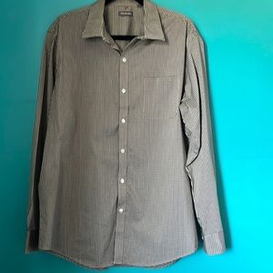 Van Heussen tan/black dress shirt